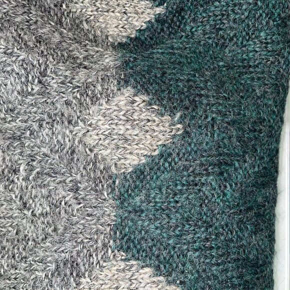 Valentino Uomo Mens Sweater Green Gray Size Medium Vintage Wool Mohair Nylon - Picture 5 of 16